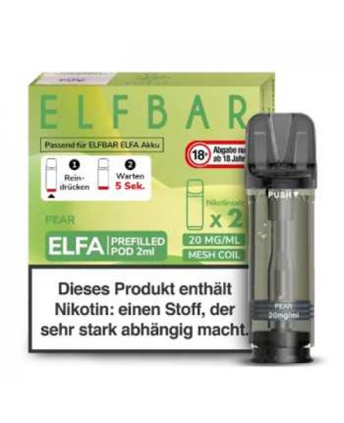 Pear 20mg Elfbar Elfa Pod 2 Stück (Birnen Geschma...