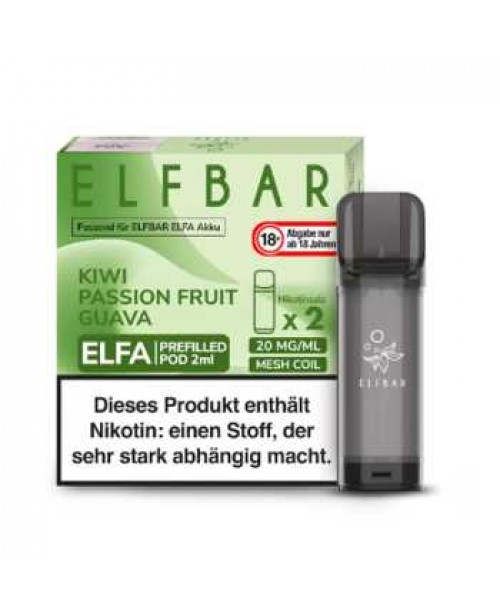 Kiwi Passionfruit Guava 20mg Elf Bar Elfa Pod 2 St...