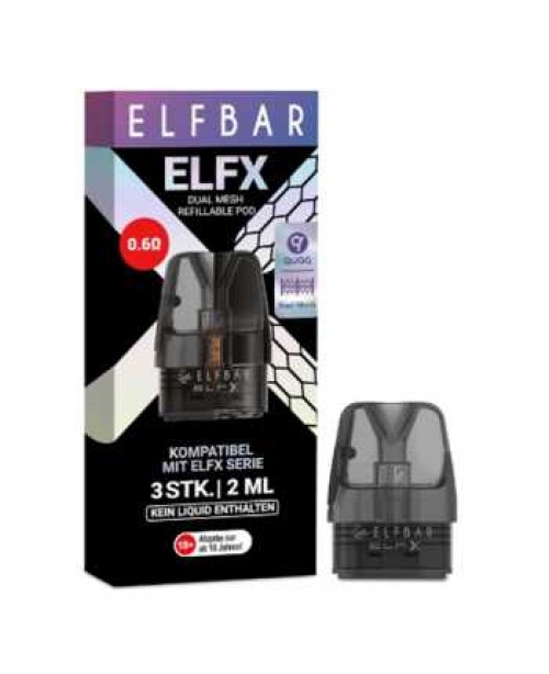 3 x Elfbar Elfx Pod 2ml 0,6 / 0,8 Ohm (1 Packung)