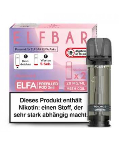 Peach Ice 20mg Elfbar Elfa Pod 2 Stück (Pfirsich ...