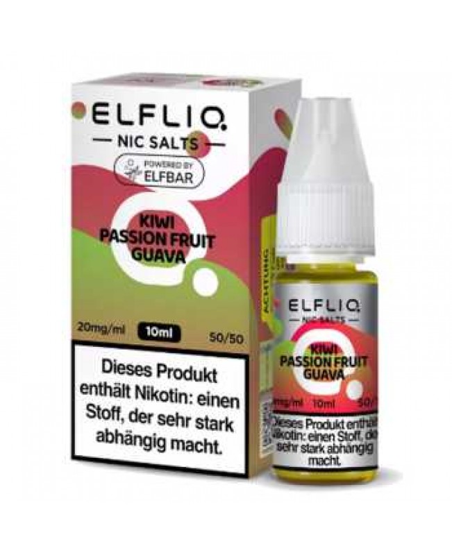 Kiwi Passion Fruit Guava ELFLIQ Nikotinsalz Liquid 10ml (Früchtemix Kiwi, Passionsfrucht und Guave)