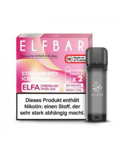 Strawberry Ice Cream 20mg Elf Bar Elfa Pod 2 Stüc...