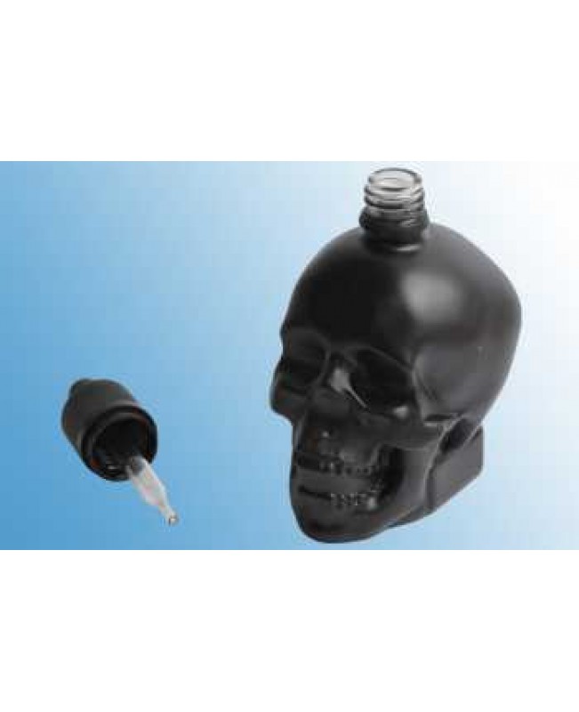 120 ml Totenkopf Glasflasche Skull mit Pipette