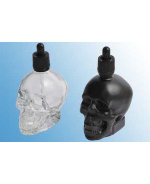 120 ml Totenkopf Glasflasche Skull mit Pipette