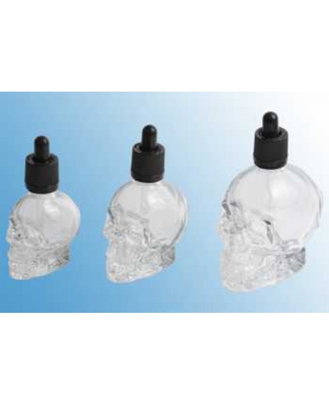 120 ml Totenkopf Glasflasche Skull mit Pipette