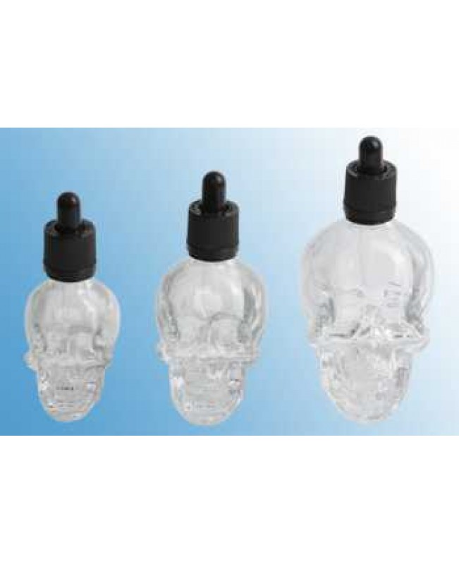 120 ml Totenkopf Glasflasche Skull mit Pipette