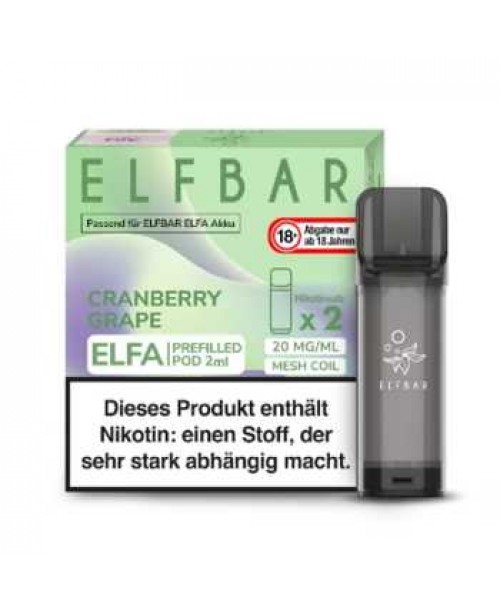 Cranberry Grape 20mg Elf Bar Elfa Pod 2 Stück (Fr...