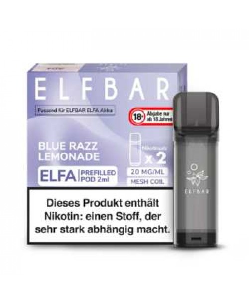 Blue Razz Lemonade 20mg Elf Bar Elfa Pod 2 Stück ...