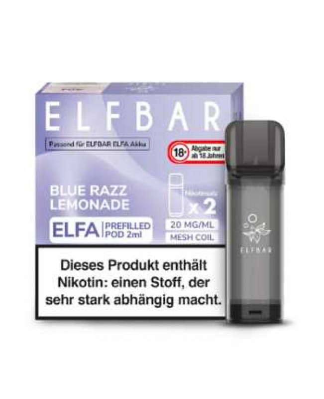 Blue Razz Lemonade 20mg Elf Bar Elfa Pod 2 Stück (Himbeer + Blaubeer + Kühle)
