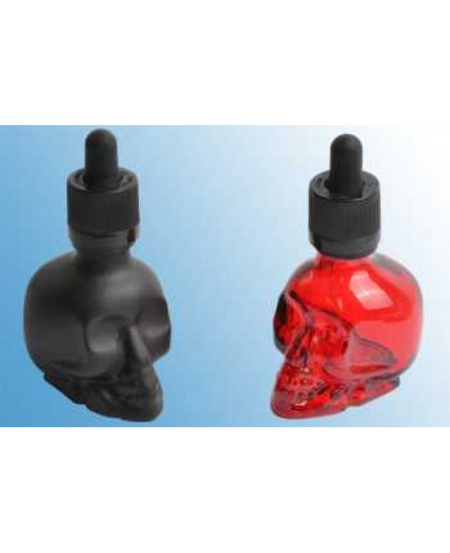 30 ml Totenkopf Glasflasche Skull mit Pipette