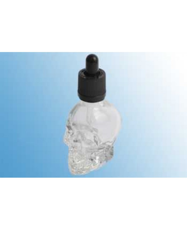 30 ml Totenkopf Glasflasche Skull mit Pipette