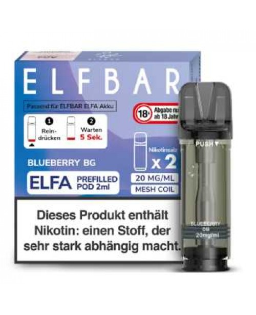 Blueberry BG 20mg Elfbar Elfa Pod 2 Stück (Blaube...