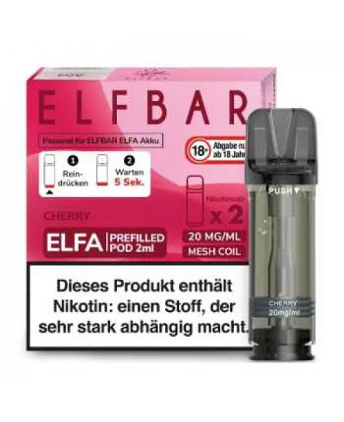 Cherry  20mg Elfbar Elfa Pod 2 Stück (Kirsch Gesc...