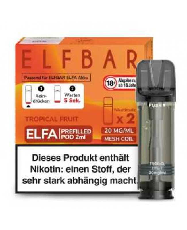 Tropical Fruit 20mg Elfbar Elfa Pod 2 Stück (exotischer Früchtemix)