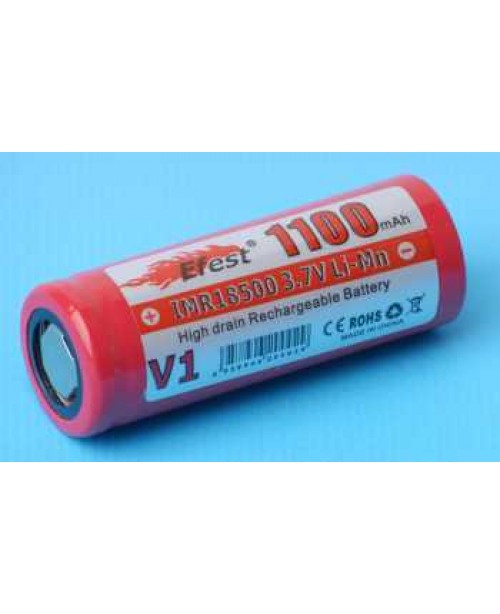 Efest Red V1 18500 1100mah Flat Top