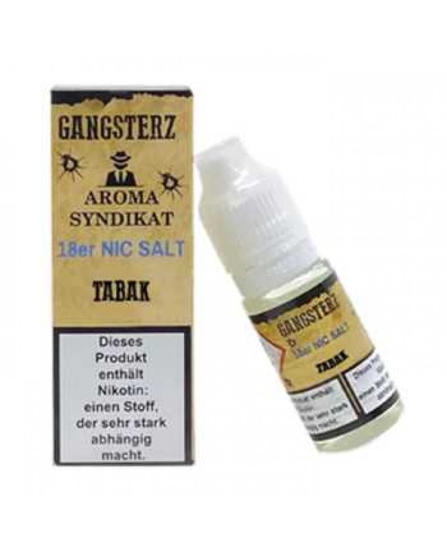 Tabak Gangsterz Nikotinsalz Liquid 10ml (Tabak Geschmack)