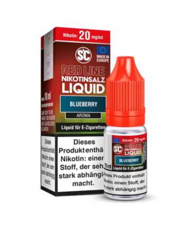 Blueberry Red Line Nikotinsalz SC Liquid 10ml (fruchtig süßer Blaubeer Geschmack)