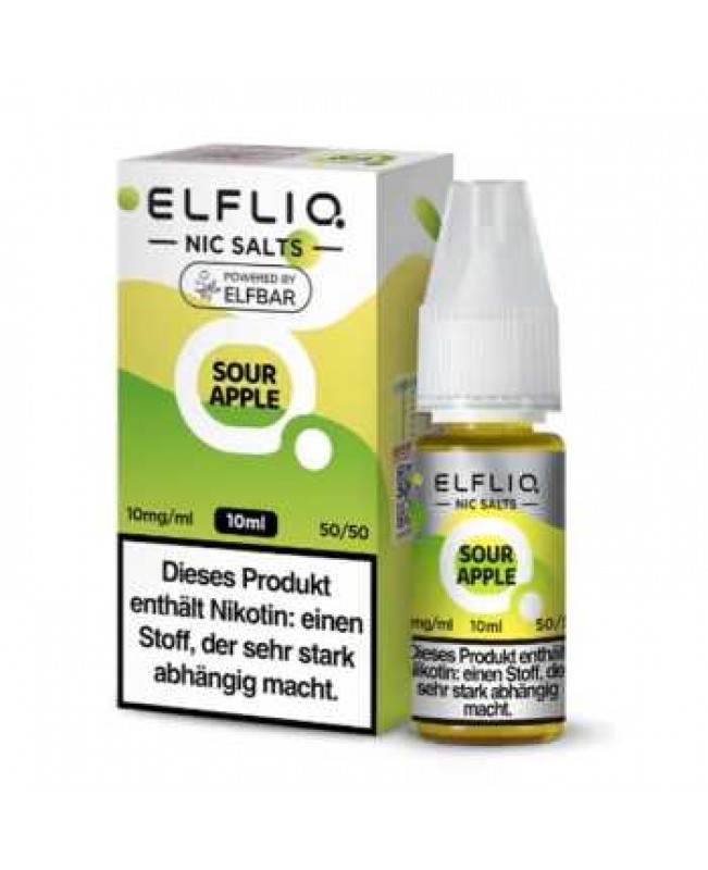 Sour Apple ELFLIQ Nikotinsalz Liquid 10ml (saurer Apfel)