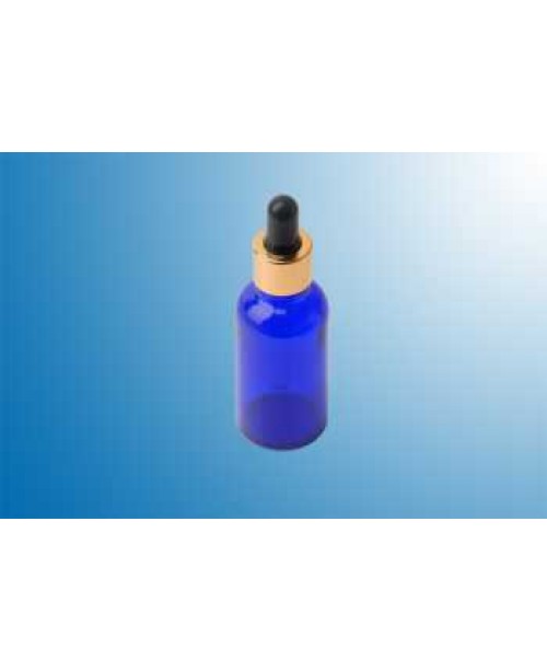 Glasflasche Blau mit Pipette 30ml