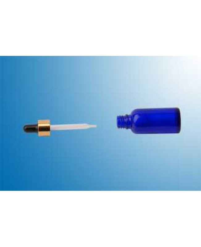 Glasflasche Blau mit Pipette 30ml