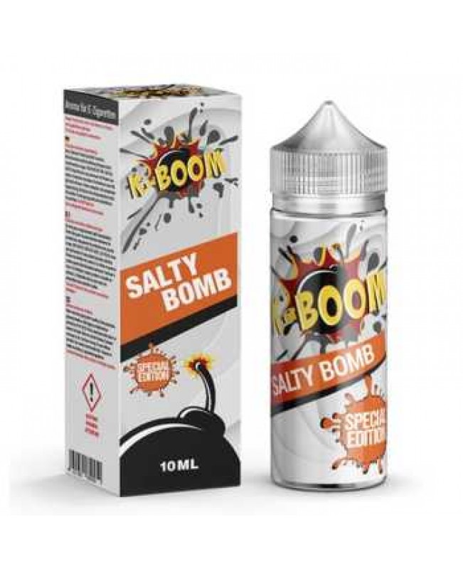Salty Bomb K-BOOM Aroma 10ml + Chubby 120ml Flasche (Macchiato, salziges Karamell)
