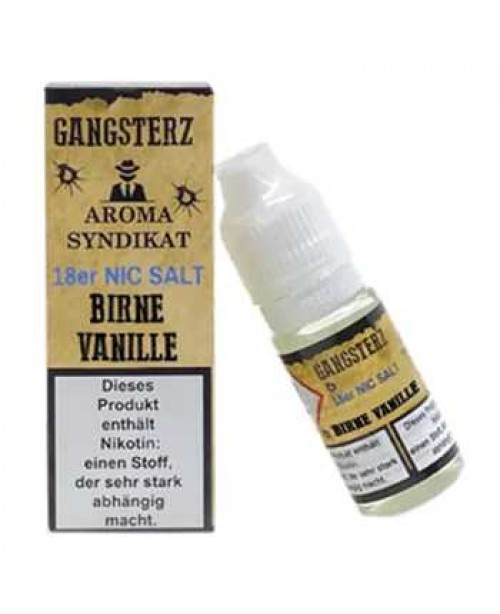 Birne Vanille Gangsterz Nikotinsalz Liquid 10ml (B...