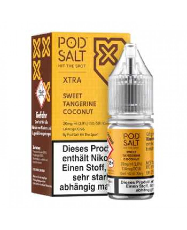 Sweet Tangerine Coconut Pod Salt X Nikotinsalz Liquid 10ml (Fruchtmix aus Mandarine und Kokos)