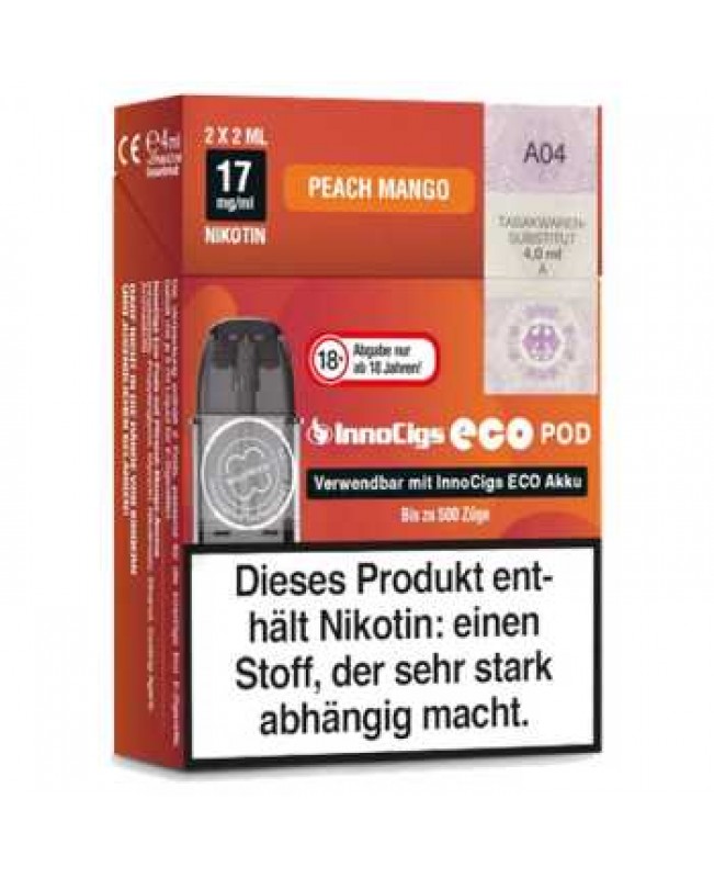 Peach Mango 17mg InnoCigs Eco Pod 2 Stück (Pfirsich + Mango)