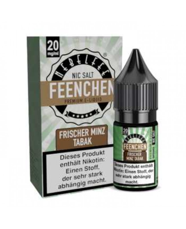 Frischer Minz Tabak Nebelfee Nikotinsalz Liquid 10ml (Tabak verfeinert mit Minze)
