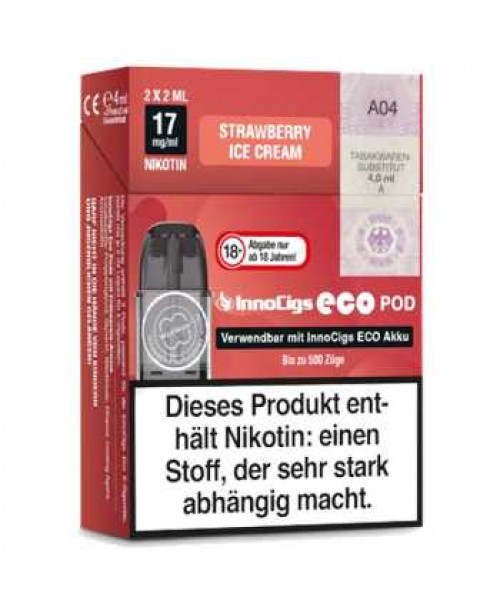 Strawberry Ice Cream 17mg InnoCigs Eco Pod 2 Stüc...