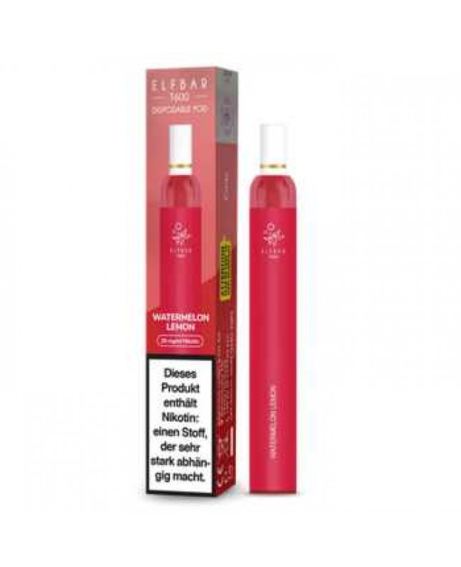Watermelon Lemon Elf Bar T600 E-Shisha 20mg NicSalt (süße Wassermelone trifft auf spritzige Zitrone)