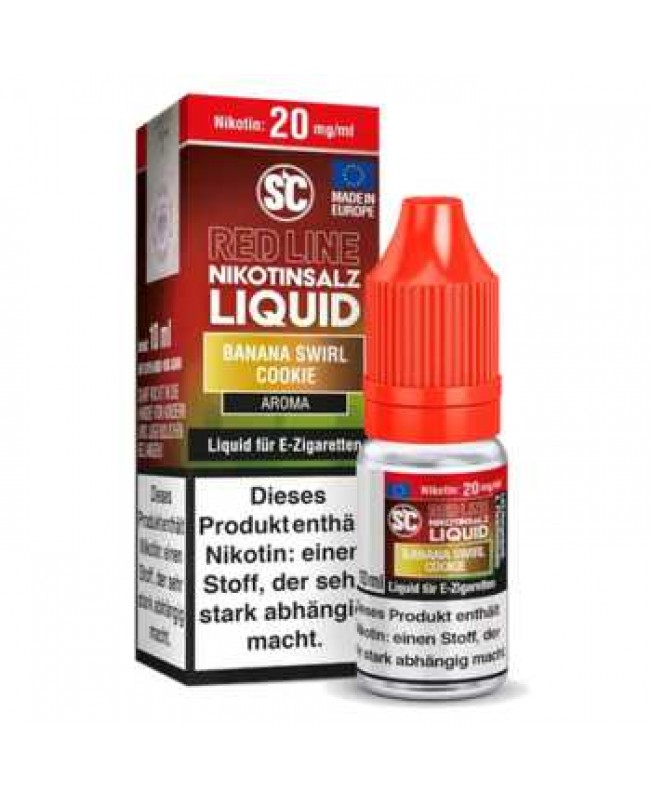 Banana Swirl Cookie Red Line Nikotinsalz SC Liquid 10ml (Bananen Keks Geschmack)