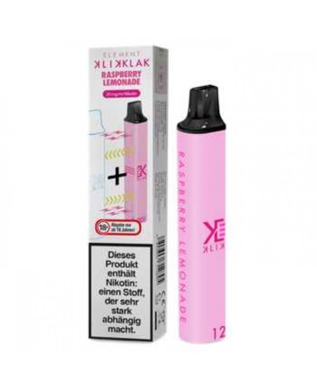Raspberry Lemonade Klik Klak Einweg E-Zigarette 20mg NicSalt (Himbeer Lemonade)