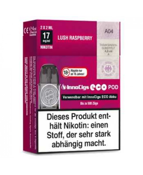 Lush Raspberry 17mg InnoCigs Eco Pod 2 Stück (rei...