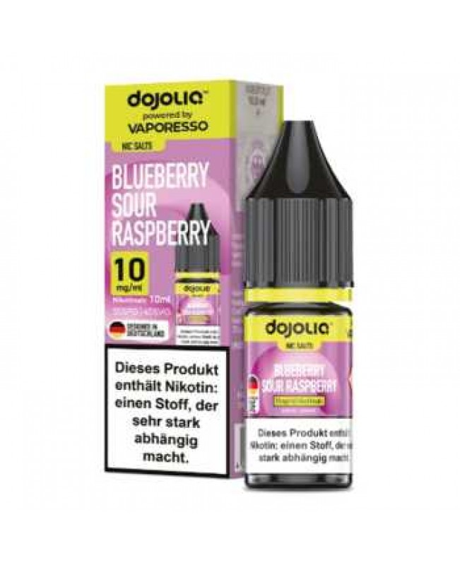 Blue Sour Raspberry Dojoliq Nikotinsalz Liquid 10ml (Blaubeeren und Himbeeren mit leichter Frische)