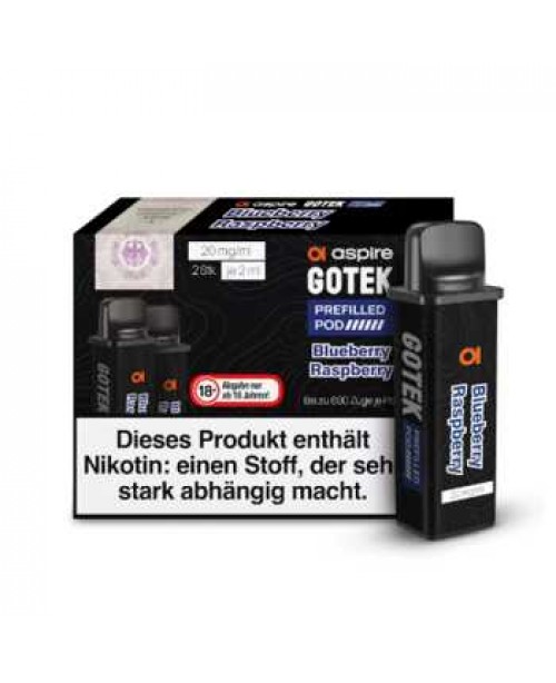 Blueberry Raspberry 20mg Aspire GoTek Pod 2 Stück...