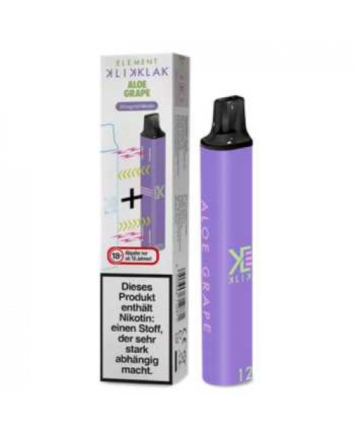 Aloe Grape Klik Klak Einweg E-Zigarette 20mg NicSa...