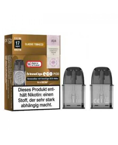 Classic Tobacco 17mg InnoCigs Eco Pod 2 Stück (kl...