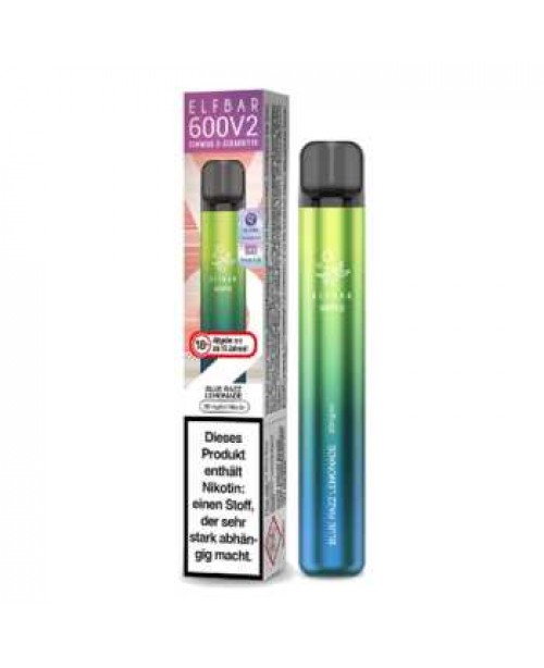 Elf Bar 600 V2 Blue Razz Lemonade E-Zigarette 20mg...