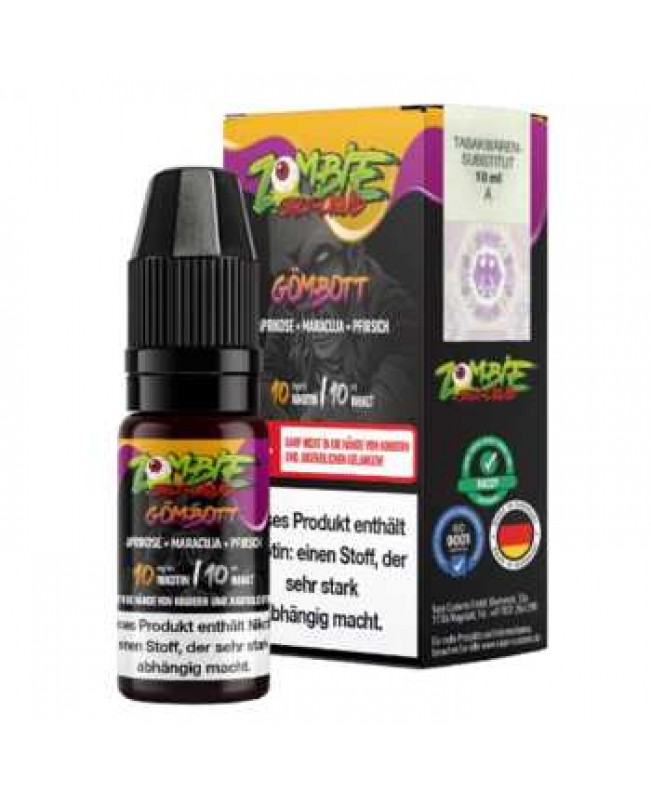 Gömbott Zombie Juice Liquid 10ml (Aprikosen, Pfirsich und Maracuja)