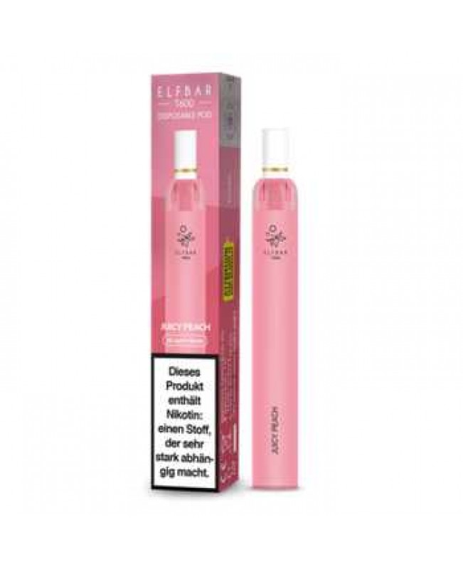 Juicy Peach Elf Bar T600 E-Shisha 20mg NicSalt (erfrischender Pfirsich Saft)