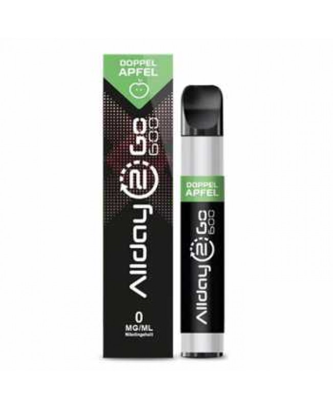 Doppelapfel Allday 2 Go 600 0mg / 20mg Einweg E-Shisha