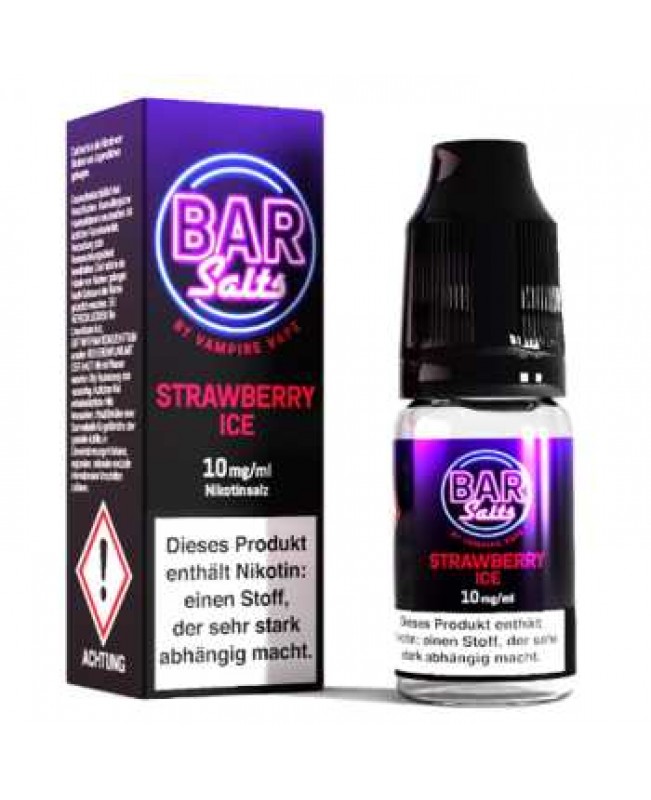 Strawberry Ice Bar Salts Vampire Vape Liquid 10ml (eisgekühlter Erdbeer Geschmack)