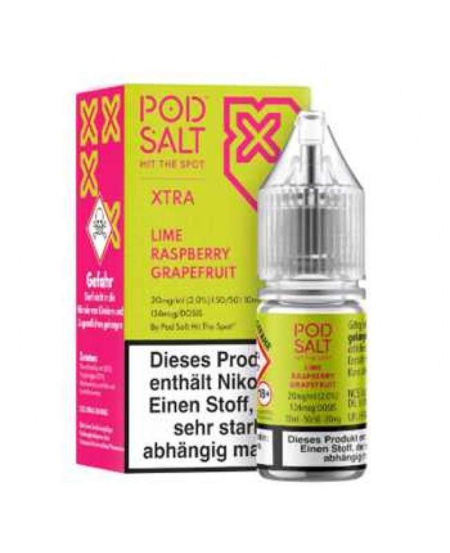 Lime Raspberry Grapefruit Pod Salt X Nikotinsalz Liquid 10ml (Fruchtmix mit Limette, Grapefruit und Himbeere)
