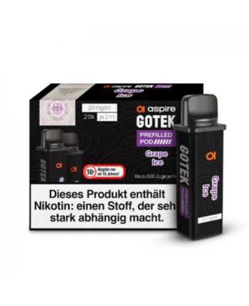 Grape Ice 20mg Aspire GoTek Pod 2 Stück (Trauben ...