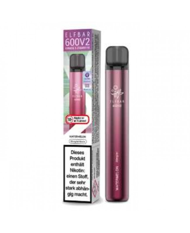 Elf Bar 600 V2 Watermelon E-Zigarette 20mg (Wasser...