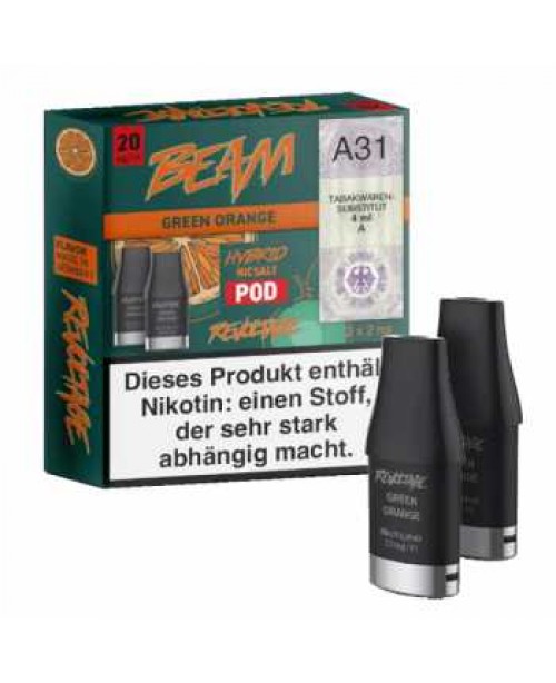 Green Orange Revoltage Beam Pod 0 / 10 / 20mg 2 St...