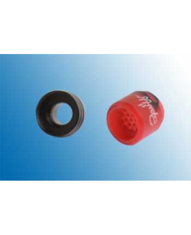 2 Puffs Acryl/Alu Black Driptip mit Spritzschutz