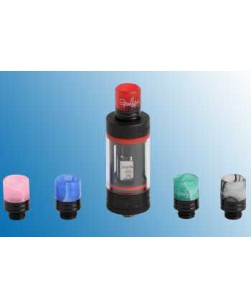 2 Puffs Acryl/Alu Black Driptip mit Spritzschutz