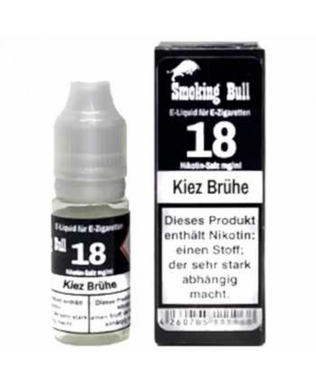 Kiez Brühe Smoking Bull Nikotinsalz Liquid 10ml (Mix aus Erdnuss, Zuckerwatte und Vanille )